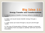 Big Idea 11: Energy Transfer and Transformations