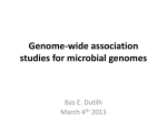 Genome-wide association studies for microbial genomes