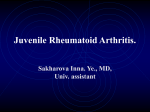 Juvenile Rheumatoid Arthritis.