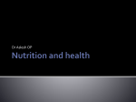 Nutrition and health - Community Medicine ACME
