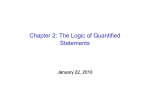 Chapter 2: The Logic of Quantified Statements