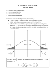 CONFIDENCE INTERVAL for the mean ̅ ( ) √ ̅ ( ) √