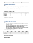 List the length of your sides and angles