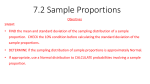 7.2 Sample Proportions