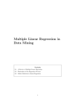 Multiple Linear Regression in Data Mining