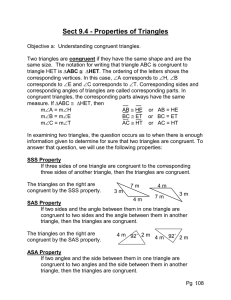 Sect 9.4 - Properties of Triangles