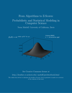 From Algorithms to Z-Scores: Probabilistic and Statistical Modeling