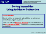 Algebra 1 Foundations, pg 202 Focus Question