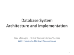 Database System Architecture and Implementation