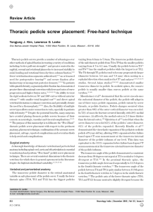 Thoracic pedicle screw placement: Free-hand