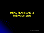 Meal Planning and Preparation