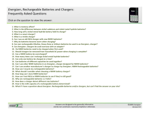 Energizer Rechargeable Batteries and Chargers: Frequently Asked