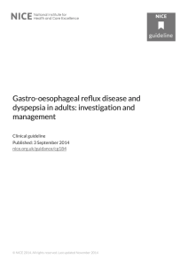 Gastro-oesophageal reflux disease and dyspepsia in adults
