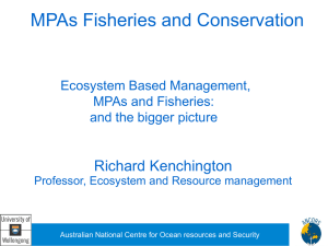 Richard Kenchington: Ecosystem Based Management, MPAs and