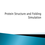 Protein Structure and Folding Simulation