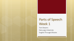 Parts of Speech Week 1
