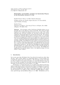 Habitability and Stability of Orbits for Earth