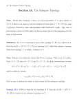 Section 16. The Subspace Topology - Faculty