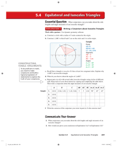 Equilateral and Isosceles Triangles