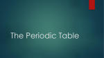 The Periodic Table notes