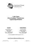 1.2kV Class Drive Isolation Transformer