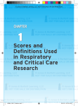 Scores and Definitions Used in Respiratory and Critical Care