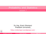 The normal curve - Erwin Sitompul