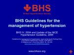 BHS Guidelines for the management of hypertension: Slide