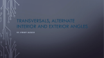 Transversal, Alternate Interior Angles, and Alternate Exterior Angles