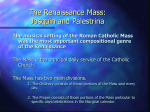 The Renaissance Mass: Josquin and Palestrina