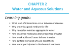 Water and Aqueous Solutions - Chemistry at Winthrop University