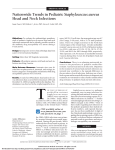 Nationwide Trends in Pediatric Staphylococcus aureus Head and