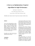 A Survey on Optimization of Apriori Algorithim for