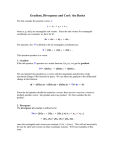 Gradient, Divergence and Curl: the Basics