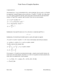 Polar Form of Complex Numbers