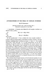 automorphisms of the field of complex numbers