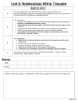 Unit 4: Relationships Within Triangles