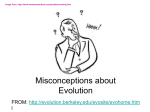 Misconceptions about Evolution