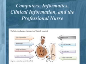 12. Computers, informatics, clinical information, and the professional