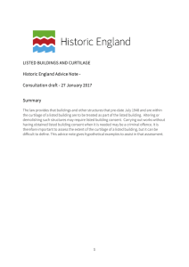 LISTED BUILDINGS AND CURTILAGE Historic England Advice Note