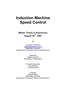 Induction Machine Speed Control