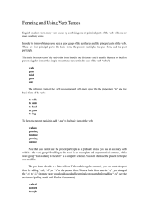 Forming and Using Verb Tenses