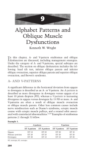 Alphabet Patterns and Oblique Muscle Dysfunctions