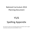 Year 5-6 Spelling Appendix
