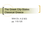 The Greek City-States Classical Greece