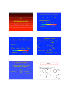 4.7 Preparation of Alkyl Halides from Alcohols and Hydrogen