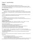 Chapter 19 Lipid Metabolism