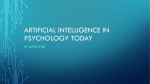 Artificial intelligence In Psychology Today