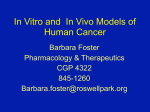 In Vitro and In Vivo Models of Human Cancer
