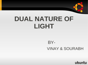 dual nature of light